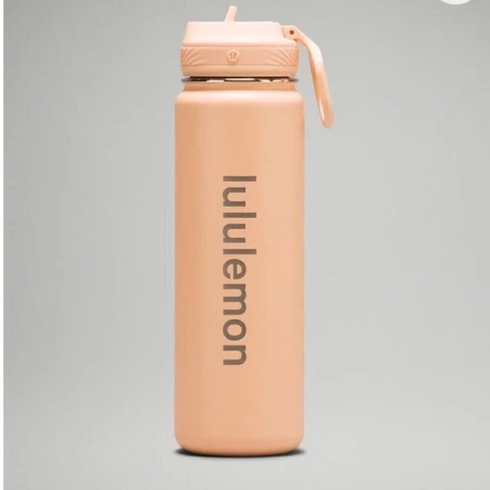 NWT Lululemon Back to Life Sport Bottle 24oz *Straw Lid - Peach Bellini